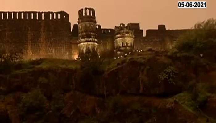 Lightning on Shivrajyabhishek din on Raigad fort