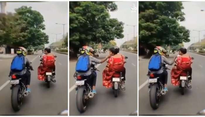 VIDEO : भर रस्त्यात बाईकस्वाराने महिलेसोबत असं काही केलं की..... 
