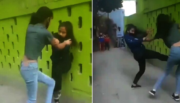 viral video : रस्त्यात अचानक मुलींचे भांडण सुरु... मग काय? भांडण इतकं वाढलं की...