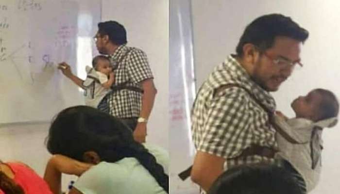 Fact Check : प्राध्यापक शिक्षक 'त्या' बाळाचा कोण? व्हायरल फोटोमागील सत्य