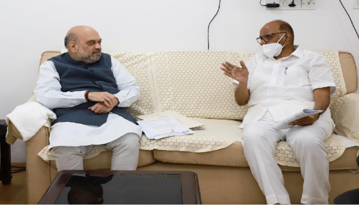 दिल्लीत अमित शाह आणि शरद पवार यांची भेट, 'या' महत्त्वाच्या मुद्द्यांवर चर्चा