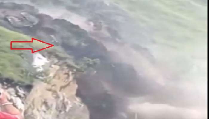 जीव वाचवण्यासाठी लोक उलट्या पावली पळाले, पाहा landslide चा थरारक व्हिडीओ