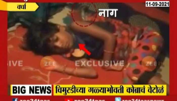 Wardha The Cobra Wrapped Around Girl Neck For Two Hours