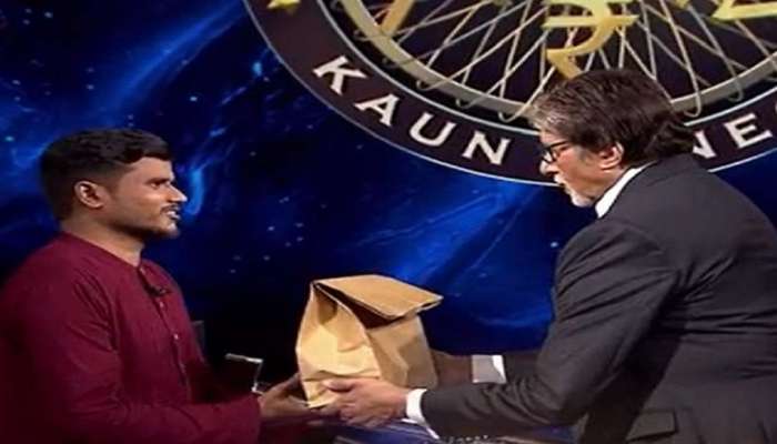 KBC 13: बिग बींच्या मनाचा मोठेपणा! स्पर्धकासाठी चक्क बनले &#039;Food delivery boy&#039;