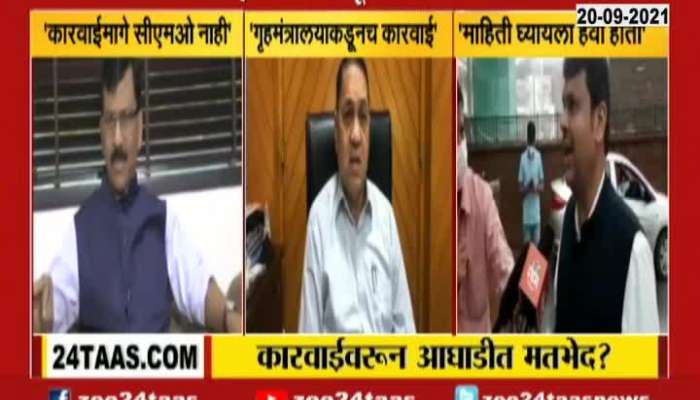 Shivsena State HM And Devendra Fadnavis On Action On Kirit Somaiya