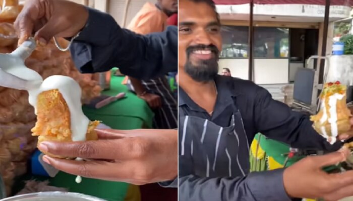 नागपुरात बाहुबली पाणीपुरीचा बोलबाला... ही तुम्हाला खायला आवडेल का? पाहा व्हिडीओ