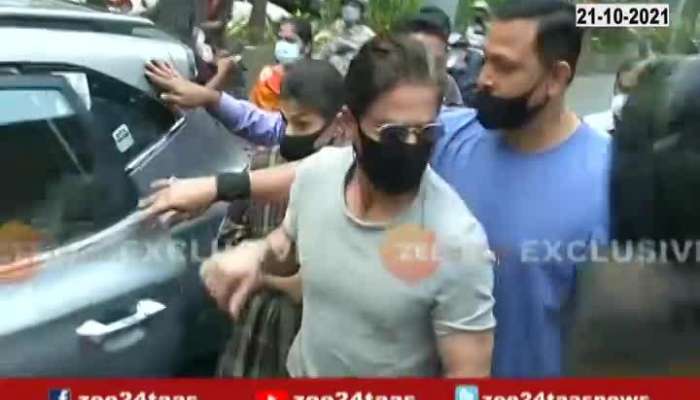 Actor Shahrukh Khan Arrives At Arthur Road Jail To Meet Son Aryan Khan
