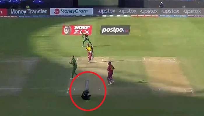 T20 WC: सामन्यात मोठा अपघात थोडक्यात टळला... नेमकं काय घडलं पाहा व्हिडीओ