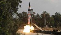 5000 किमीपर्यंत मारा करणाऱ्या 'अग्नी-5' क्षेपणास्त्राची यशस्वी चाचणी