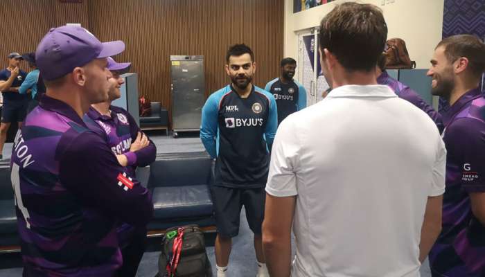 विजयानंतर जेव्हा विराट आणि रोहित अचानक Scotland च्या Dressing Room मध्ये पोहोचले