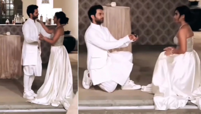 राजकुमारकडून गुडघ्यांवर बसून होणाऱ्या पत्नीला प्रपोज; पाहा रोमांटिक व्हिडीओ