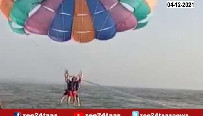 Alibag Both Parasailer Safe After Parasailing Rope Breaks In Middle Of The Sea