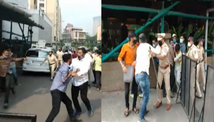 म्हाडा परीक्षेत गैरप्रकार, अभाविप आक्रमक, जितेंद्र आव्हाड यांच्या घरासमोर निदर्शनं