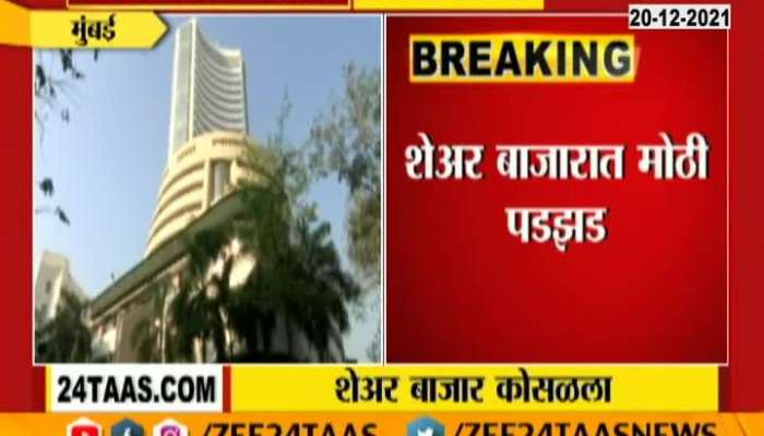 Sensex drops By 1200 Points