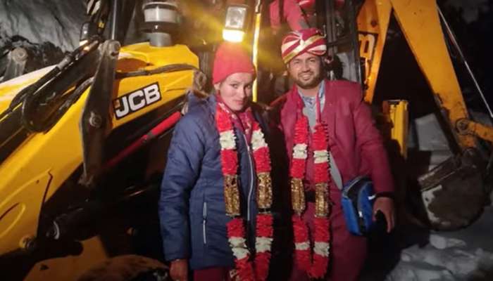 ना घोडा ना गाडी नववधूला घेऊन जाण्यासाठी आणला थेट JCB पुढे काय झालं पाहा व्हिडीओ