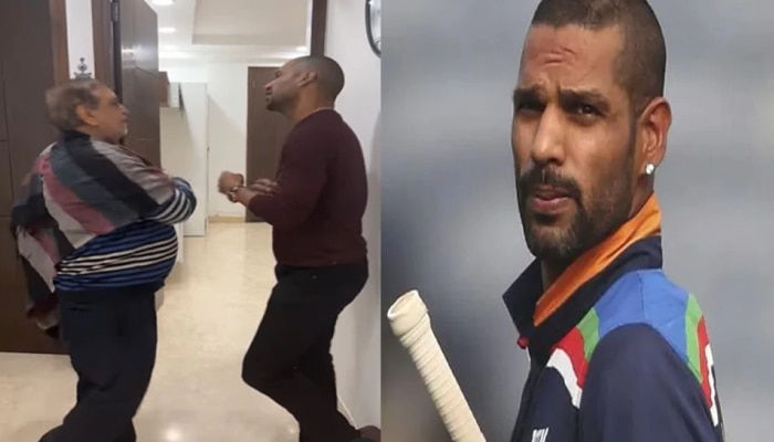 Shikhar Dhawan ला वडिलांनी थोबाडीत मारली ; Video Viral