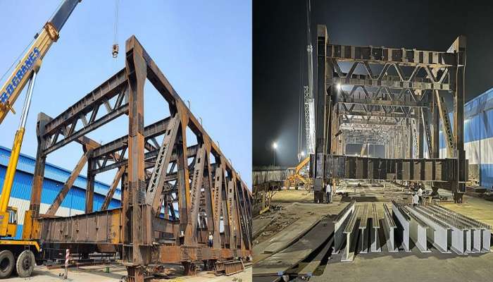 नवा विक्रम : भारतीय रेल्वे ट्रॅकच्यावर 800 टन वजनाचे स्टील गर्डर लॉन्च