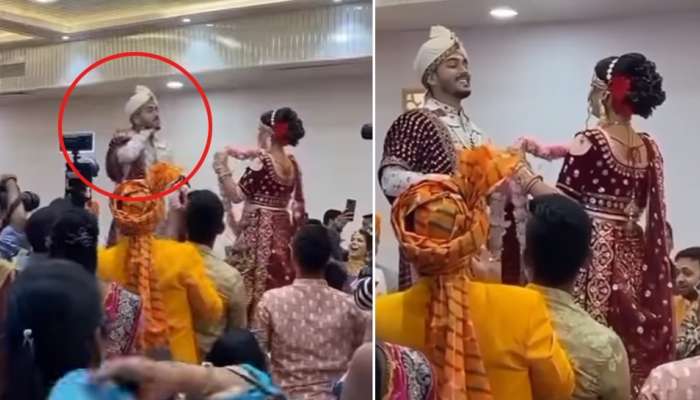 उंच नवरदेव नवरीला वरमाला टाकताना म्हणाला, 'मै झुकेगा नही ...?