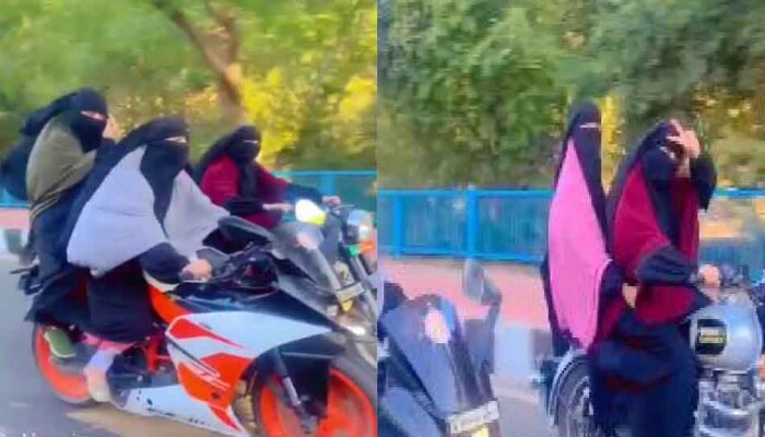 हिजाब घालून बाईक चालवणाऱ्या महिलांकडून फ्लाईंग किस, व्हिडीओ व्हायरल