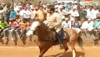 आधी चुंबन नंतर टाप, हात सोडून अमोल कोल्हे यांची तुफान घोडेस्वारी