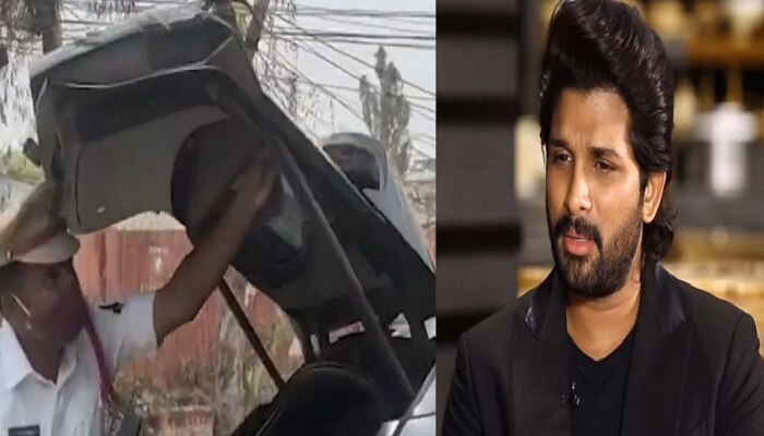 Allu Arjun वर पोलिसांकडून मोठी कारवाई; गाडीत सापडली...