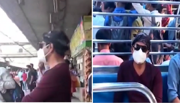 गर्दीने खच्च भरलेल्या लोकलमधून बॉलिवूड स्टारचा प्रवास; कोणीच ओळखलंही नाही