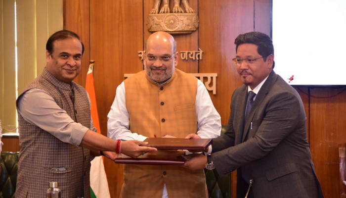आसाम-मेघालय सीमा वाद 50 वर्षानंतर मिटला, अमित शाहांच्या उपस्थितीत करारावर स्वाक्षरी