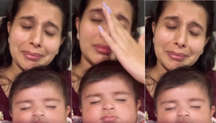 बाळाला कुशीत घेऊन ढसाढसा का रडतेय अभिनेत्री ? 