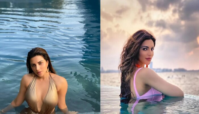 Shama Sikander ची स्विमिंग पूलमध्ये &#039;बोल्ड&#039; पोज, फोटो आणि व्हिडिओ व्हायरल