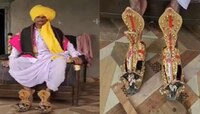 100 घुंगरुवाली ‘नागीण’ चप्पल; साताऱ्याचा मेंढपाळ सोशल मीडियावर चर्चेत