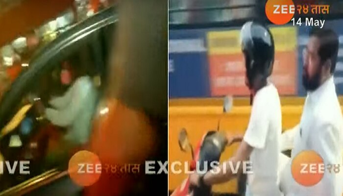CM Uddhav Thackeray : मुख्यमंत्र्यांना वाहतूक कोंडीचा फटका, एकनाथ शिंदेंनी थेट स्कूटीवरुन गाठलं सभास्थळ