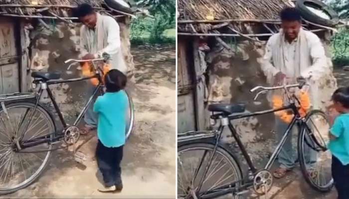 Father Son Emotional Video : बाप-लेकाचा &#039;तो&#039; भावनिक क्षण; Video पाहून डोळ्यात पाणी आल्याशिवाय राहणार नाही  