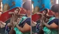 Pushpa Fever:वडिलांनी धुतल्यानंतरही म्हणतोय, 'मैं झुकेगा नहीं...'चिमुकल्याचा व्हिडीओ