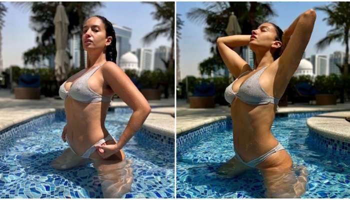 Hotness Overloaded | 34 वर्षीय मॉडेल उकाड्याने हैराण; पूलमधील बोल्ड अंदाज समोर