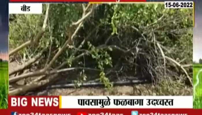 Heavy rains with thunderstorms in Beed