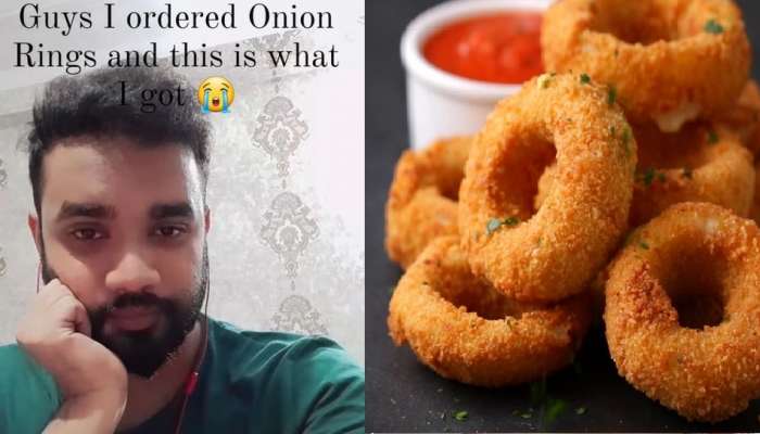 Onion Rings ऑर्डर केल्यावर तरुणाला जे आलं ते पाहून तुम्ही पोट धरून हसाल