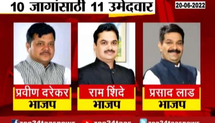  Candidates For Vidhan Parishad Election 20 June 