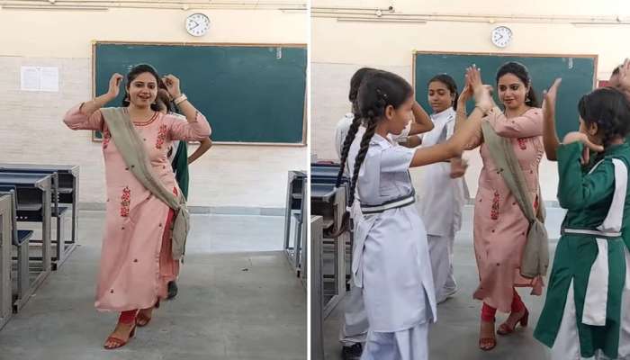 Viral Video | विद्यार्थीनींसह शिक्षेकेच्या बहारदार डान्सने जिंकलं नेटकऱ्यांचं मन; तुम्ही पाहिला का व्हिडीओ?