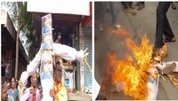 संजय राऊत यांच्याविरोधात गुलाबराव पाटील समर्थक आक्रमक; प्रतिकात्मक पुतळ्याचे दहन