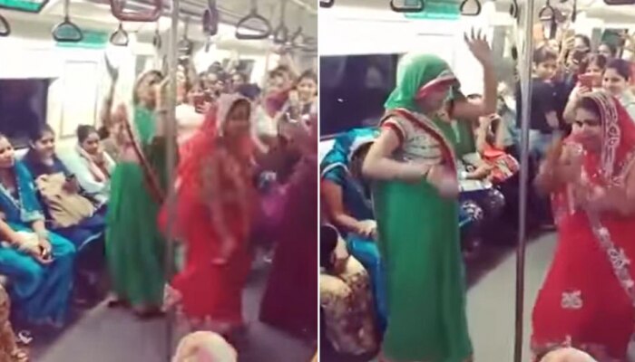 महिलांनी मेट्रोमध्ये केलं असं काम, पाहून सर्वांनाच बसला धक्का; पाहा व्हिडीओ