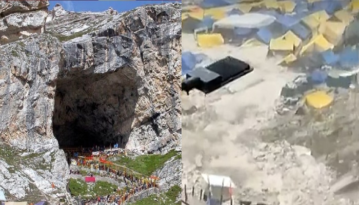 amarnath yatra 2022 cloud bursts near amarnath cave rescue teams on the spot