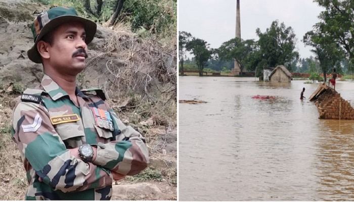 जवान बनला देवदूत ! पुरात अडकलेल्या प्रवाशांचे स्थानिकांच्या मदतीने वाचवले प्राण