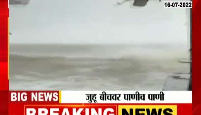 Mumbai Juhu Beach Eating Stalls Floating In High Tide Alert