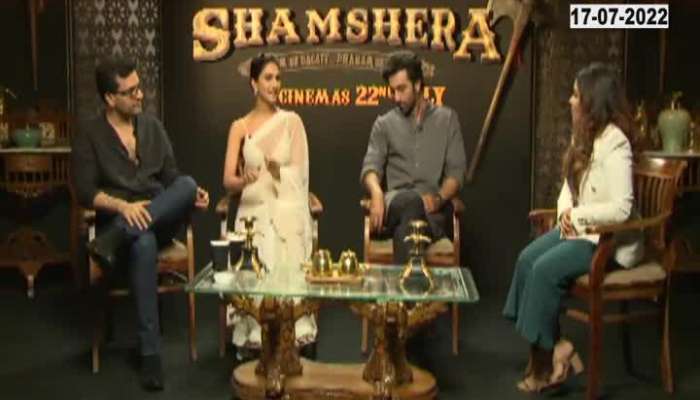 The team of Shamshera Hindi film exclusive on Zee 24 Taas News Channel