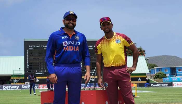 IND vs WI 2nd T20 : नाणेफेक जिंकून विंडीजचा गोलंदाजीचा निर्णय, रोहित शर्माने &#039;या&#039; खेळाडूला दिली संधी