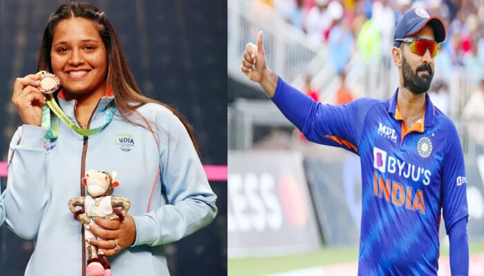 CWG 2022 : बायको Dipika Pallikal ने मेडल जिंकताच, क्रिकेटर दिनेश कार्तिकनं दिली अशी प्रतिक्रिया