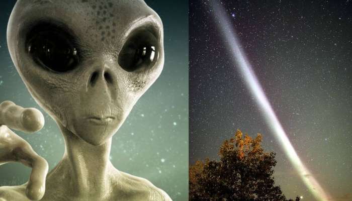 Aliens In America: अमेरीकेत दिसले एलियन्स? अवकाशात दिसला &#039;तो&#039; गुलाबी रहस्यमय प्रकाश