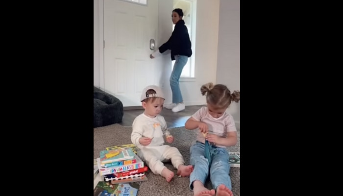 Funny Video: आई, बाबा घराबाहेर पडताना मुलांची कॉमेडी प्रतिक्रिया, व्हिडीओ प्रचंड व्हायरल