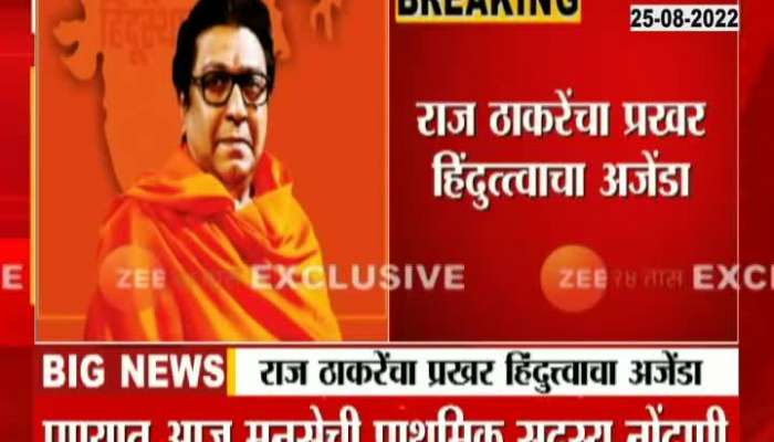 Mention of strong Hindutva on MNS banner