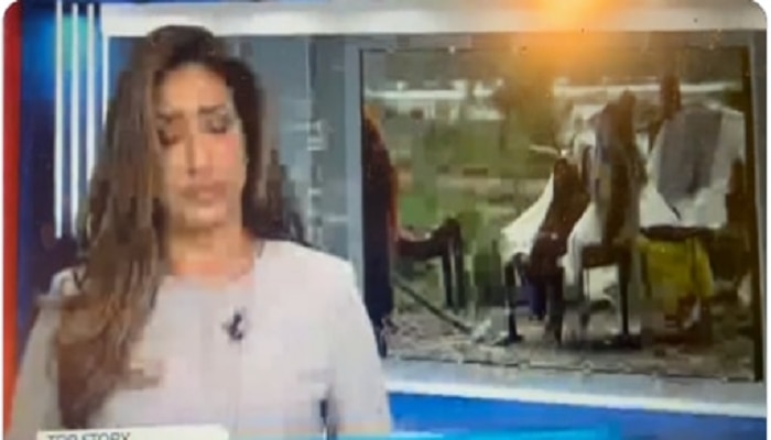 Live News Bulletin मध्ये महिला अँकरसोबत हे काय घडलं, Video तुफान व्हायरल 